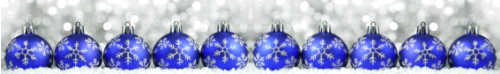 kerstbanner blauw